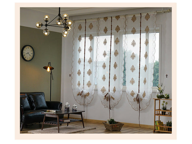 Visillo Plegable Bordado para Salón