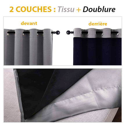 Cortina Acústica Opaca Color Gris