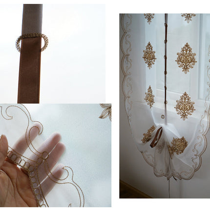 Visillo Plegable Bordado para Salón