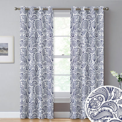 Cortina con estampado de cachemira