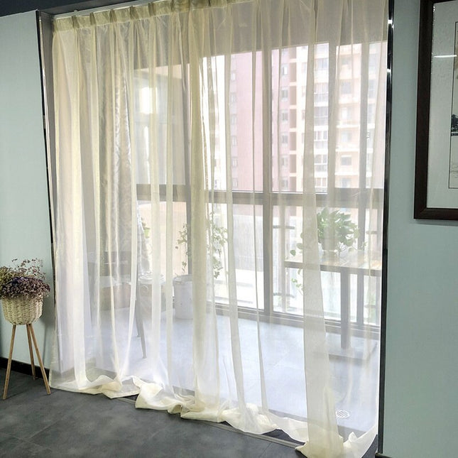 Visillo brillante con efecto hilo metalizado