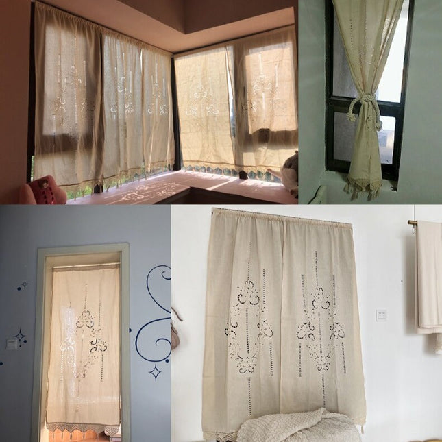 Cortina Estilo Boho con Macramé