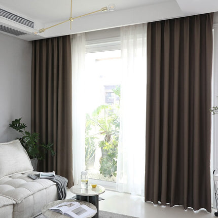 Cortina Blackout Marrón Chocolate para Salón