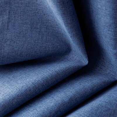 Cortina opaca de lino azul noche