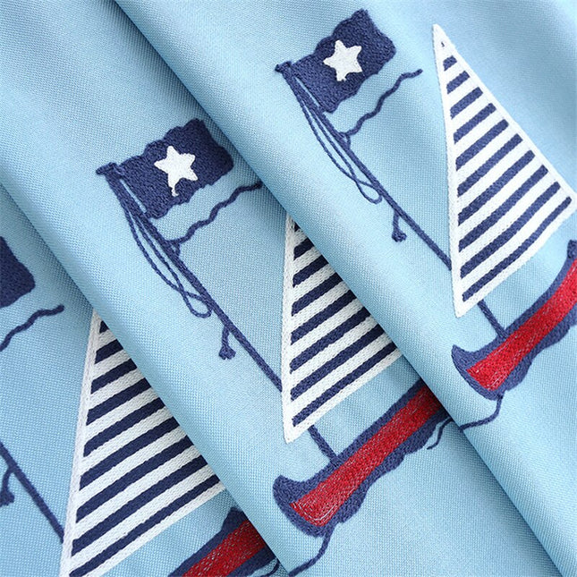 Cortina Opaca Infantil con Motivos Marineros