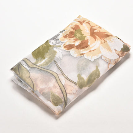 Visillo estampado con flores grandes