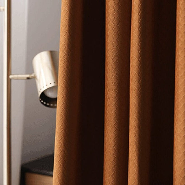 Cortina opaca texturizada para dormitorio