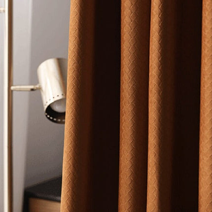 Cortina opaca texturizada para dormitorio