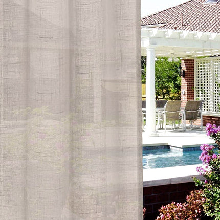 Cortina de lino para porche exterior