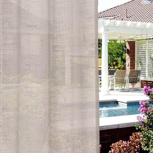 Cortina de lino para porche exterior