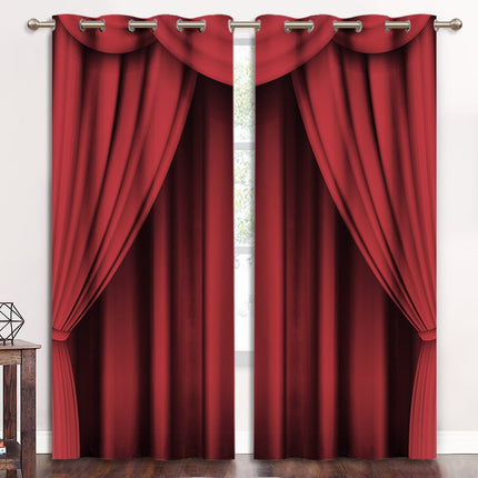 Cortina roja estilo telón de teatro