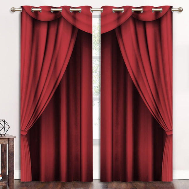 Cortina roja estilo telón de teatro