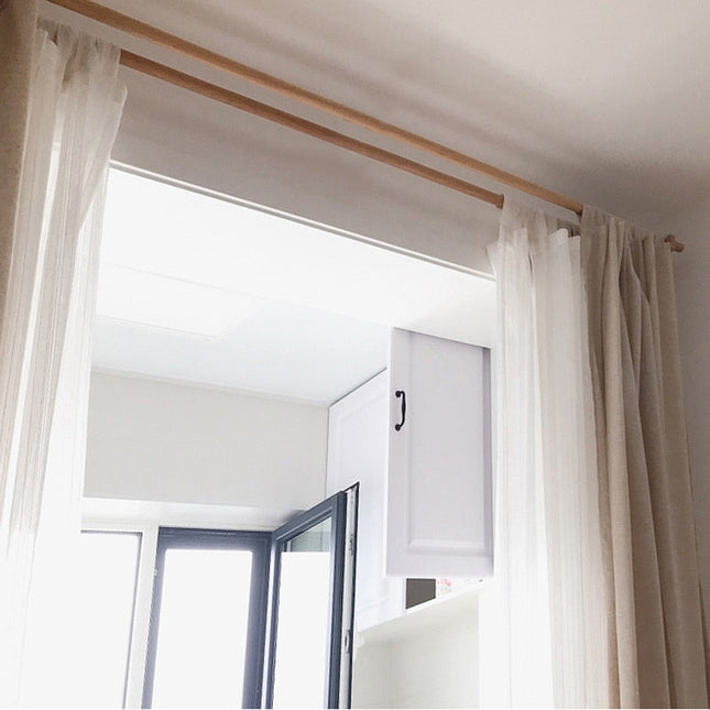 Barra de cortina imitación madera