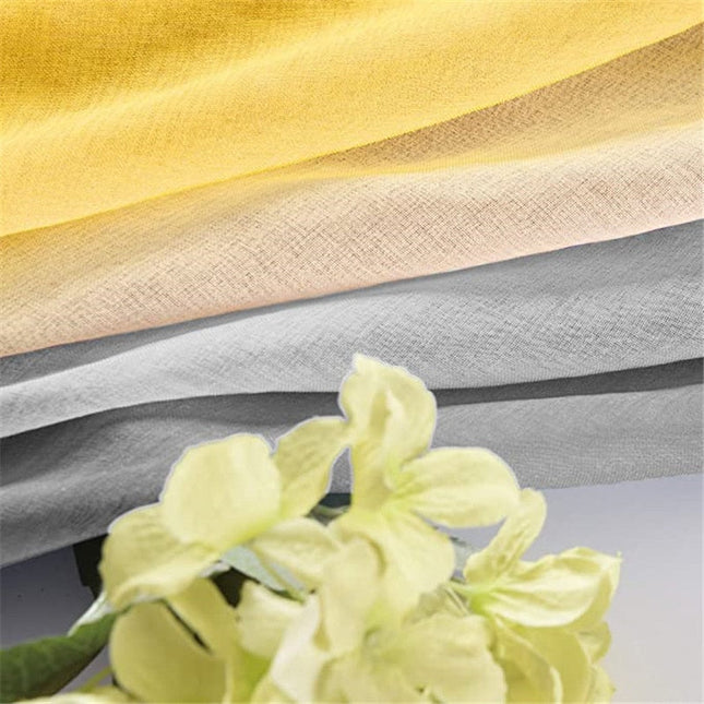 Visillo degradado en amarillo y gris