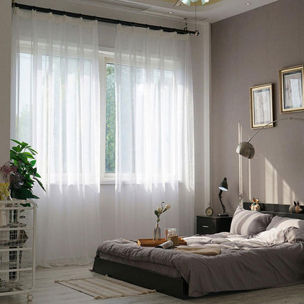Visillo Translúcido Blanco para Salón