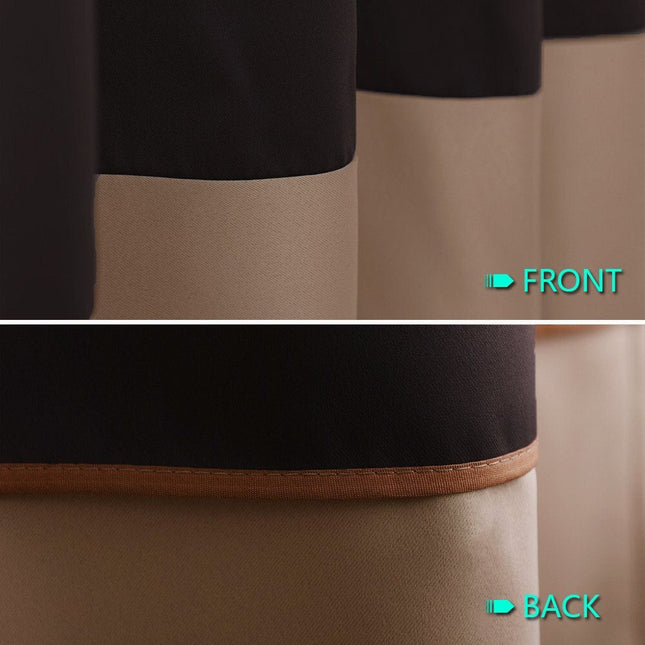 Cortina opaca bicolor para salón moderno