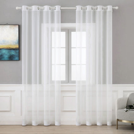 Visillo blanco translúcido para salón