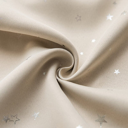 Cortina opaca infantil beige con estrellas