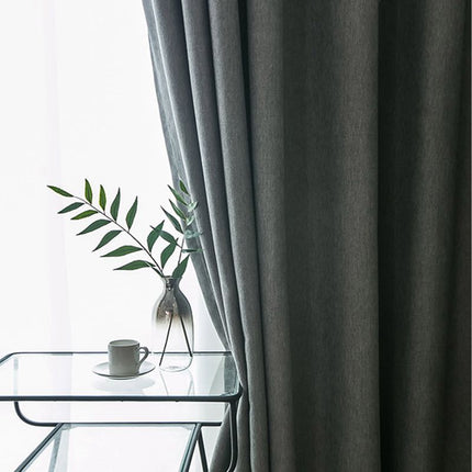 Cortina de Salón Gris con Franja