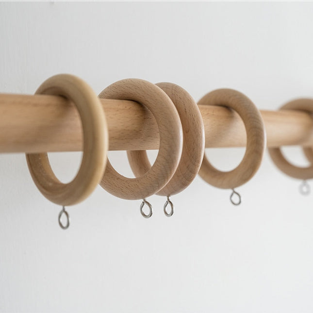 Barra de cortina imitación madera