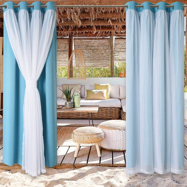 Cortina opaca para terraza y jardín