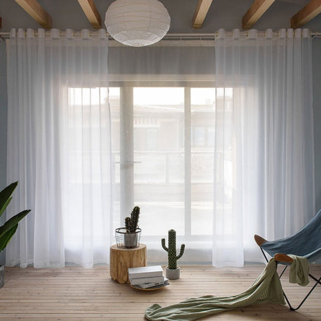 Visillo Blanco para Salón Moderno