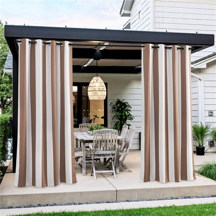 Cortina de Exterior a Rayas Impermeable