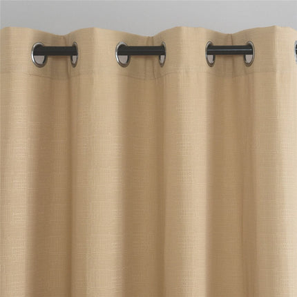 Cortina texturizada de salón con ojales