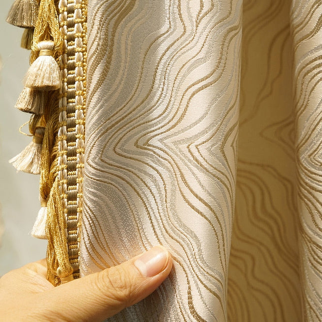 Cortina opaca de lujo para salón