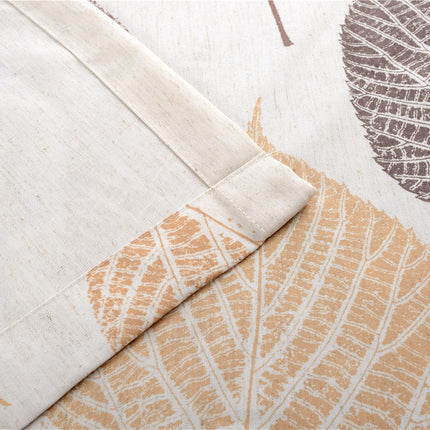 Cortina de salón con estampado hojas