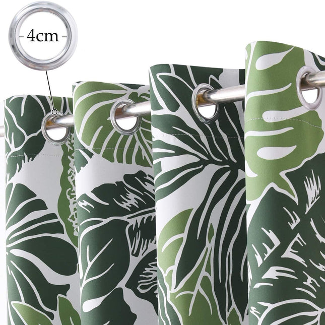 Visillo de cocina con estampado tropical