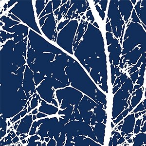 Cortina exterior con estampado de ramas