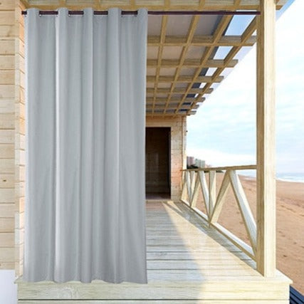 Cortina de exterior blanca para pérgola
