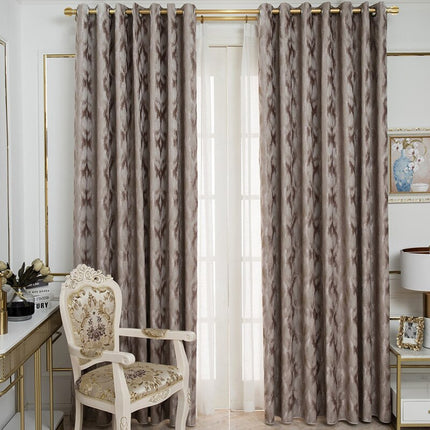 Cortina Opaca Abstracta Color Tierra Siena