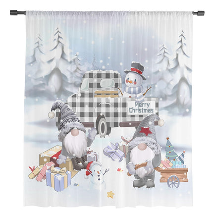 Visillo de Navidad con gnomos