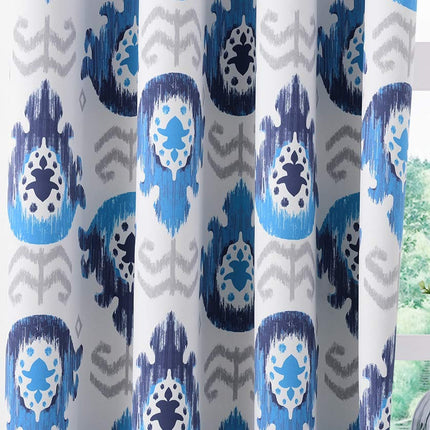 Cortina Estampada con Motivos Étnicos