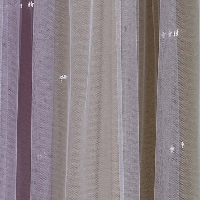 Cortina opaca con visillo de estrellas