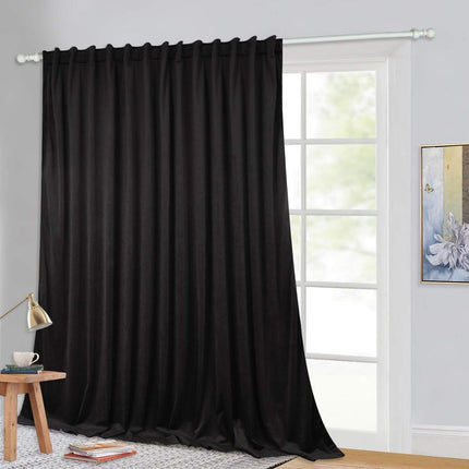 Cortina de terciopelo gris oscuro elegante