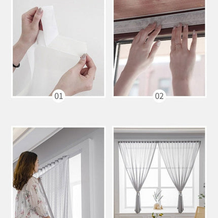 Visillo ligero con trabillas de velcro