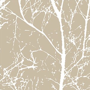 Cortina exterior con estampado de ramas