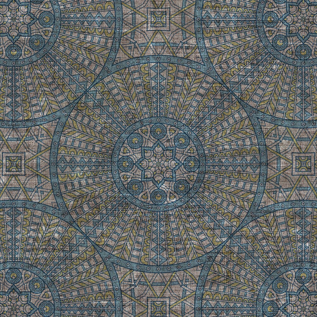 Cortina opaca con estampado mandala