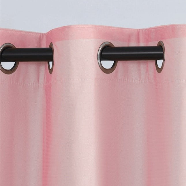 Cortina opaca doble con visillo degradado