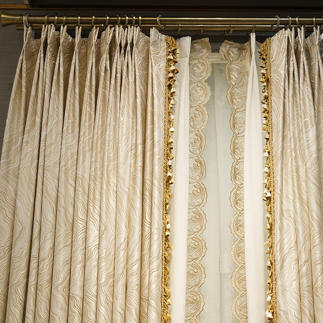 Cortina opaca de lujo para salón