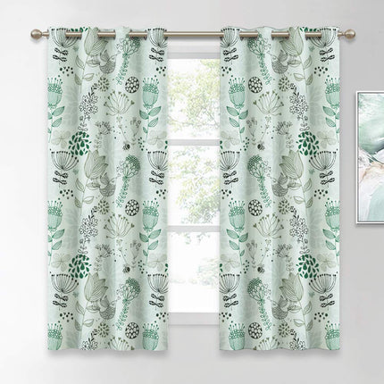 Cortina con estampado floral para salón