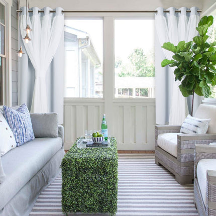 Cortina opaca para terraza y jardín