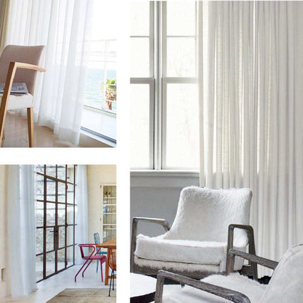 Visillo Translúcido Liso Blanco Salón