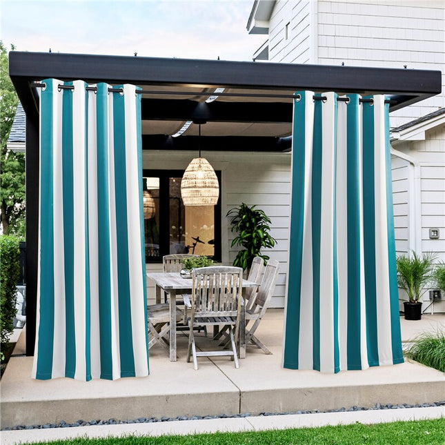 Cortina de Exterior a Rayas Impermeable
