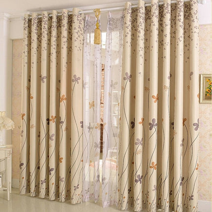 Cortina opaca con estampado abstracto simple