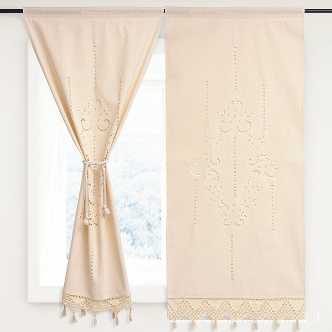 Cortina Estilo Boho con Macramé