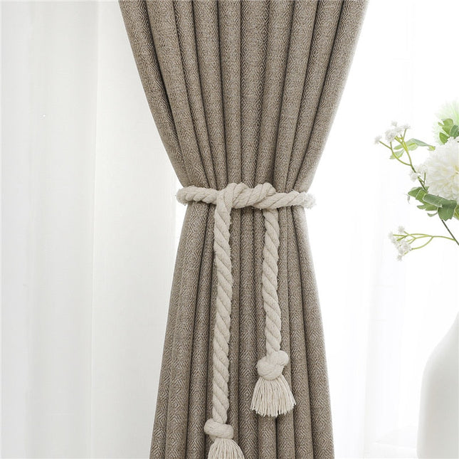 Cortina de salón moderna beige oscuro